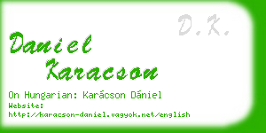 daniel karacson business card
